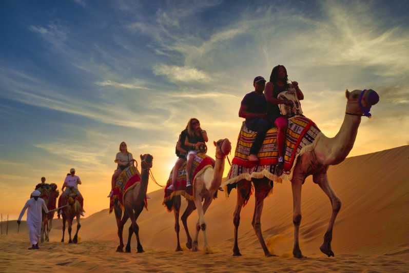 Dubai Camel Safari at Sunset