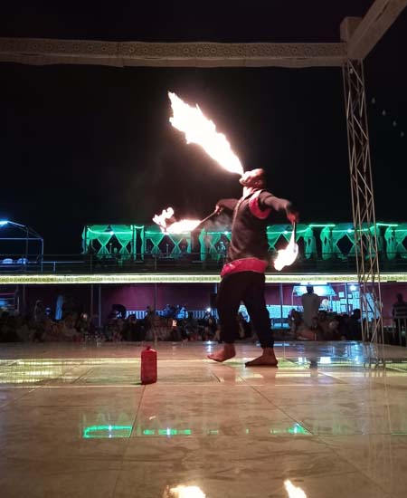 Witness Spectacular Fire Shows in the Arabian Desert Adventure